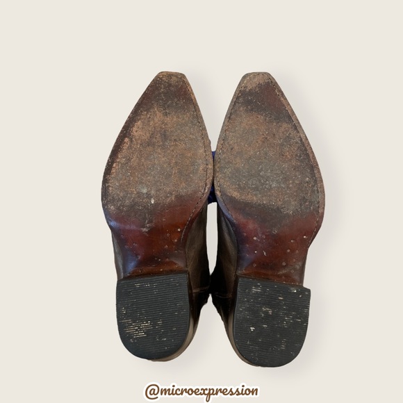 $429 Frye Daisy Duke Floral Metallic Brown Tan Rhinestone Pull On Cowboy Boot - Picture 13 of 16